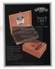 Bauza savinelli Cigars 2-sided Magazine Print Ad  1997