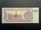 Iraq 10 000 Dinar Note 10000 P-89 Unc Saddam Issue  2002  Uv Pass  Unc