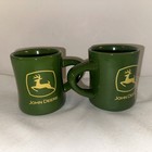 Set Of 2 - John Deere Mugs Coffee Cups Diner Style Licensed Product Green yellow