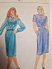 Vogue 7910 Blouson Dress Sewing Pattern Ladies 14 Uc Straight Skirt Loose Vtg