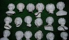 30 Antique German Small Doll Heads Frozen Heads  Unpainted 1880  0902