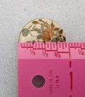 Meiji Satsuma Peony   Butterfly Button Purple Red Hand-painted Gold Detailing 1 