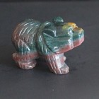 1 5   Carved Gemstone Crystal Indian Agate Bear Figurine Animal Carving Decor
