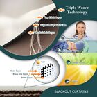 Luxury Prairie Grommet Blackout Weave Embossed Room Window Curtains Single Panel