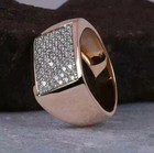 2 50ct Vvs1 Round Cut Lab-created Diamond Men s Engagement 14k Rose Gold Fn Ring
