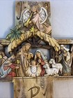 Beautiful Adoration Of The Magi Holy Family Nativity Resin Wall Cross 12 In