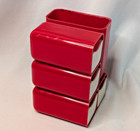 Hof Plastic Desk Organizer No  7412 Hong Kong Atomic Red  drawers Mcm