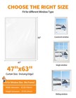 Ready-to-install Plastic Window Insulation Film 47     63    47     63   Clear