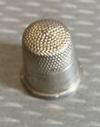Antique Sterling Silver Thimble Size 9 Fine Ribbed Pattern No Holes