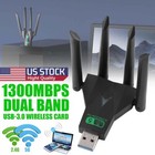 Usb 3 0 Wifi Adapter 1300mbps Long Range Dual Band 5ghz Wireless Network Dongle