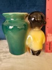 Vintage Royal Copley Pottery Asian Child Vase Planter 4 5 