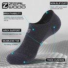 Zeal Wood 3 Pairs Merino Wool No Show Medium  1xblack 1xgrey 1xcream-no