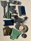 1930 s Tin Toy Cracker Jack Old Doll House Decor Furniture Sled Dining Lot  14 