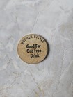 Good For One Drink Wooden Nickel Token Saloon Bar Indian Head