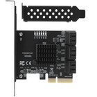 6 Port Pci-e Expansion Card Adapter Pci-e X4x8x16 6g Sata3 0 For Asmedia Asm1166
