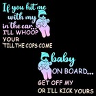 Baby On Board Car Decal And Sign  2-piece Removable Safety Sticker Windows And