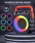 Karaoke Machine With 2 Wireless Microphones portable Bluetooth 5 1 Speaker Light
