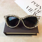 Oversized Bling Rhinestone Sunglasses Women Fashion Cat Eye Shades Party Gift 