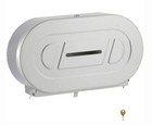 The Bobrick B-2892 Surface Mounted Twin Jumbo Roll Toilet Tissue Dispenser  