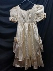 Vintage Girls Flower Dress Dress Size 4  Cream Ivory Usa Made Wedding Toddler
