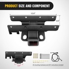 Rear Tow Hitch Receiver Kit 2 Inch Set Compatible With Jeep Wrangler Jk Unlimit 