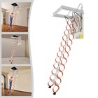 12 Steps Attic Ladder  Wall-mounted Folding Stairs pull Down Attic Stairs