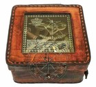 J scott Antique Sextant Nautical Brass Astrolabe Working Marine Vintage Box