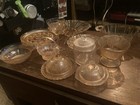 Vintage Lot Of 12 Pink Depression Glass Items