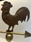 Vintage Rare Brass Rooster 18  Copper Weathervane Tabletop With Base B i