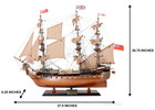 Medium Hms Surprise Tall Ship Wooden Model 28  As Seen In Master And Commander