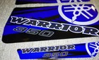 Yamaha Warrior Blue white black carbon Decals Stickers Quad Graphics 16pc Kit