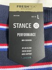 New Stance Designer Mens Athletic Performance Cush Crew Cut Socks  Size L Blue