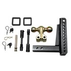 Adjustable Trailer Hitch Tow Hitch Ball Mount 2  Receiver 8  Drop 14000 Lb Us