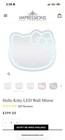 Impressions Vanity Hello Kitty Led Wall Mirror Pink Cat Head Shape Wall Mounted