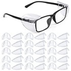  15 Pairs Eye Glasses Side Shields  Flexible Slip On Side Shields For Safety 