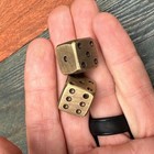 Dice Solid Brass With Antique Finish And Rounded Corners  set Of 2 