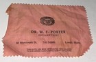 Rare Antique Vintage Dr  W  E  Porter Optometrist Lowell  Ma Advertising Cloth 