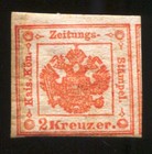 Austria 1859 - Newspaper Stamp Scott Pr2 Mint vlh full Residual Original Gum 211