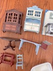 Vintage Playmobil Victorian Mansion Dollhouse Furniture Lot Kitchen Bathroom Lot