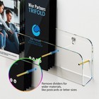 Hiimiei Brochure Holder Wall Mount 2-pack Acrylic Modular Flyer Pamphlet Display