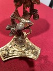 Vintage Matson Gold Ormolu Bird   Dogwood Vanity Mirror 10 3 4    Tall