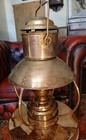 Large Vintage Ideal Brenner 20 Brass Nautical Hanging  Ships Oil Lamp 