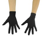 Ensnovo Adult 10  Wrist Length Spandex Full Finger Stretchy Short Glove Black