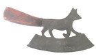 Antique Old Butcher Meat Cleaver Chopper Dog Shape Knife