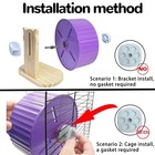 6 7in Silent Hamster Exercise Wheel Hedgehog Wheel Hamster Toy Cage Accessori   