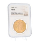 1904  20 Liberty Head Double Eagle 90  Fine Gold Coin Ngc Ms 62