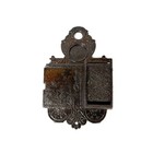 Antique Cast Iron Wall Mount Match Holder And Strike Plate 5 X 3 Inches