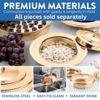 Gold Premium Bread Communion Tray Stainless Steel Plate Ware Supplies Set