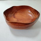 Vintage House Of Kalai Hawaii Koa Wood Flower Bowl Nuts Candy Tiki Bar Luau