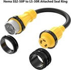 Marine Shore Power Adapter Cable 50-amp To 30 Amp Nema Ss2-50p To L5-30r  Marine